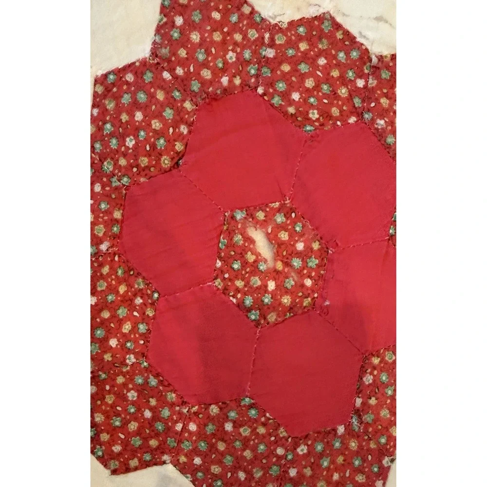 Vintage Grandmother's Flower Garden Quilt 89